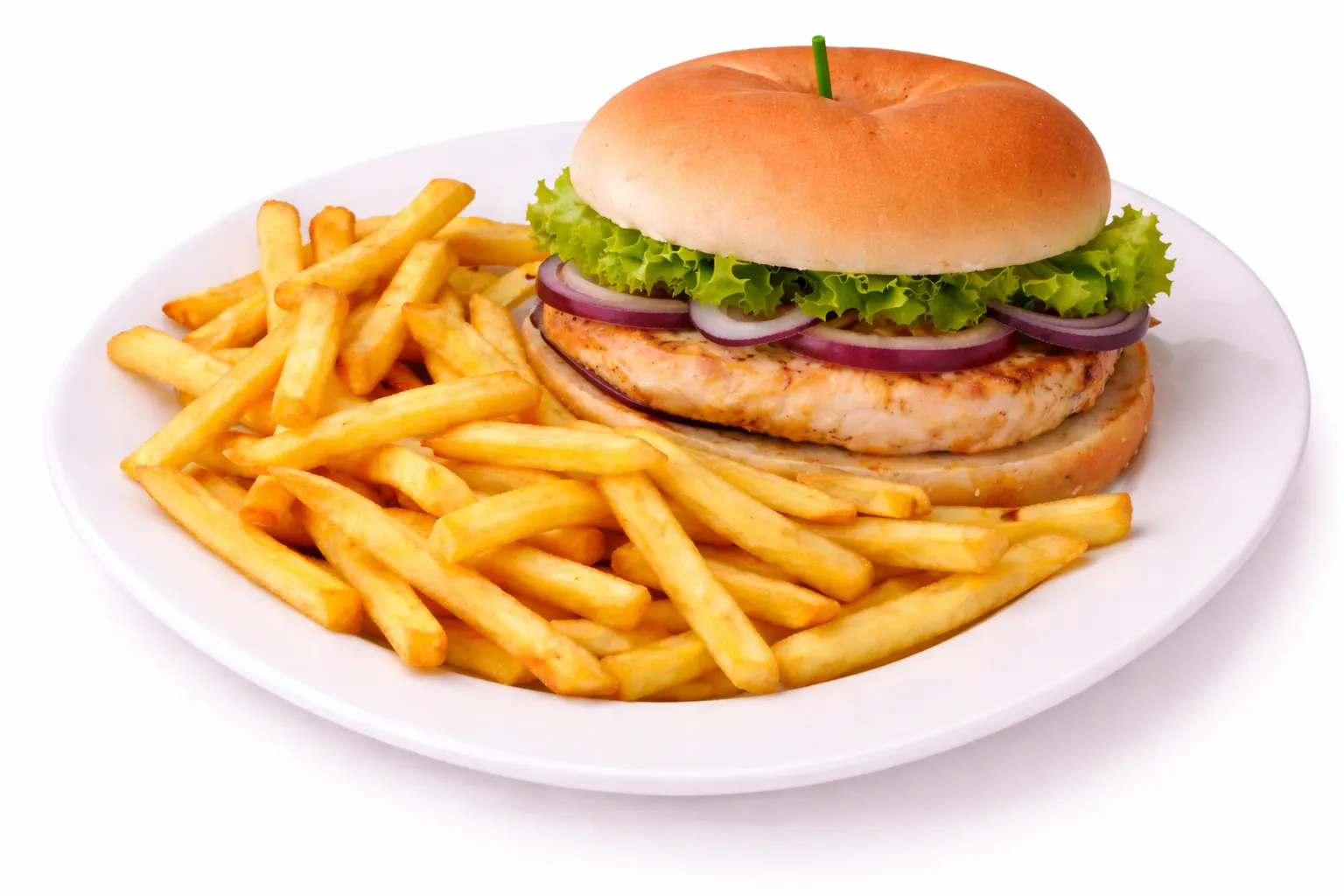 Chicken steak burger